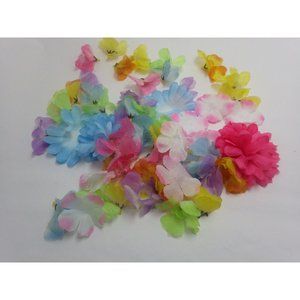 Hawaiian Fabric Flower table Scatter Floral Decoration Party Luau Beach Tropical